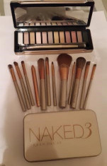 Set Trusa make up 12 culori + pensule profesionale Naked 5 Urban Decay foto