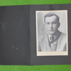 Fotografie veche portret barbat (Germania sau Austria), semnata, peioada WWII