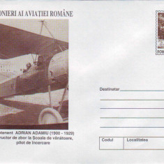 Aviatie, Aniversari, Adrian Adamiu, intreg postal necirculat, 1999