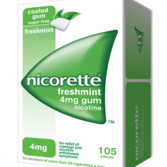 Guma Nicorette Freshmint 4mg . Cutie 105 gume foto