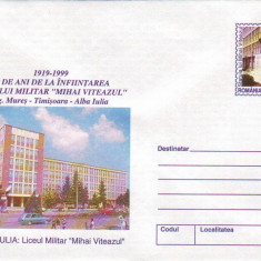 Aniversari, Liceul Militar Mihai Viteazul, intreg postal necirculat, 1999