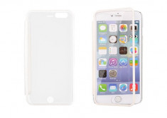 Husa iPhone 5 5S Mega View Transparenta White foto