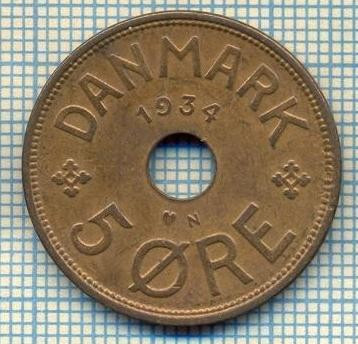 6225 MONEDA - DANEMARCA (DANMARK) - 5 ORE - ANUL 1934 -starea care se vede