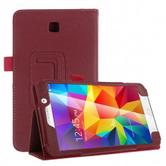 Husa piele eco toc flip rosu Samsung Galaxy Tab 4 T230 7.0&amp;quot; + folie protectie foto