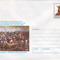 Mircea cel Batran, Batalia de la Rovine, intreg postal necirculat, 1999