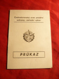 Pompieri - Brevet pt. Insigna de Onoare pt. Merit Cehoslovacia -CC Paza Incendi
