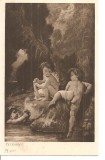 CPI (B5263) CARTE POSTALA - ANSELM FEUERBACH - COPII IN APA, MUNCHEN, Necirculata, Printata