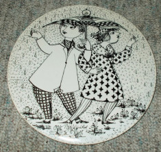 Placa ceramica / Tablou - portelan Bavaria - Rosenthal - Conflict de Aprilie foto