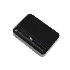 Dock negru incarcare Iphone 6 4,7&amp;quot; sau iphone 6 5,5&amp;quot; + folie protectie ecran foto
