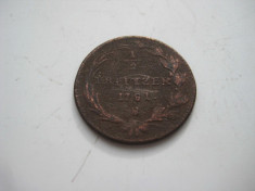 Moneda Austria-1-2kreutzer 1781- bronz. foto