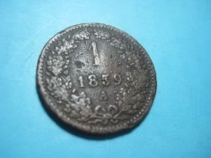 Moneda Austria 1 kreuzer 1859 A-bronz foto