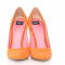 Pantofi stiletto D&amp;G piele intoarsa, portocalii 39, vintage, ORIGINALI