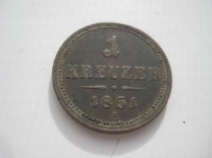 Moneda Austria-1kreutzer 1851-bronz. foto