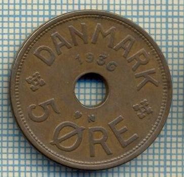 6257 MONEDA - DANEMARCA (DANMARK) - 5 ORE - ANUL 1936 -starea care se vede foto