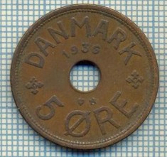 6262 MONEDA - DANEMARCA (DANMARK) - 5 ORE - ANUL 1936 -starea care se vede