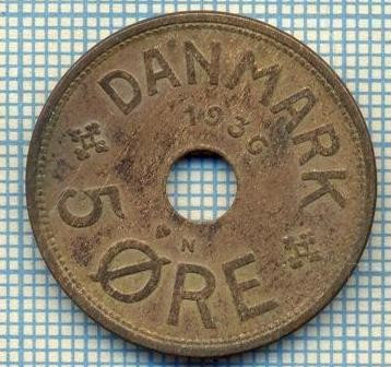 6255 MONEDA - DANEMARCA (DANMARK) - 5 ORE - ANUL 1936 -starea care se vede foto
