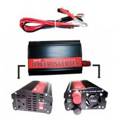 Invertor auto de la 12 v la 220v putere max 500w produs NOU foto