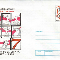 Aniversari - Clubul Sportiv Tractorul, intreg postal necirculat, 1997