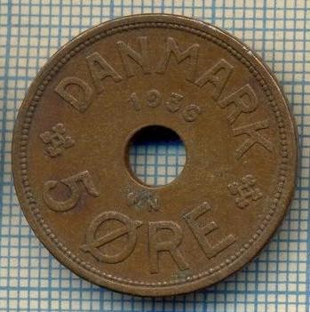 6266 MONEDA - DANEMARCA (DANMARK) - 5 ORE - ANUL 1936 -starea care se vede foto