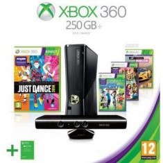 XBOX 360 250GB + Kinect + 2 Controllere Wireless + 10 Jocuri foto