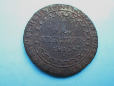 Moneda Austria1 kreutzer 1812, bronze. foto