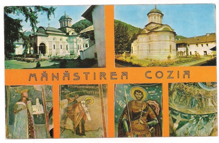 % carte postala (ilustrata)-VALCEA-Manastirea Cozia