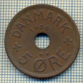 6267 MONEDA - DANEMARCA (DANMARK) - 5 ORE - ANUL 1936 -starea care se vede foto