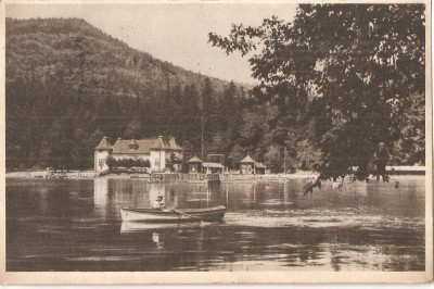 CPI (B5317) CARTE POSTALA - TUSNAD BAI, LACUL, CIRCULATA 1965, RPR foto