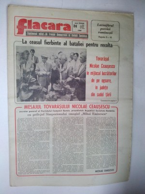 Ziarul FLACARA - vineri, 16 iunie 1989 foto