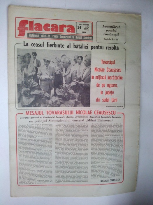 Ziarul FLACARA - vineri, 16 iunie 1989