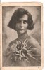 CPI (B5304) CARTE POSTALA - FEMEIE CU FLORI, BUST, EDITURA SOCEC, 1930, Necirculata, Printata