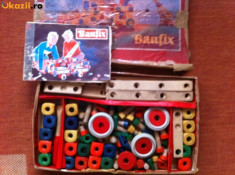 joc set de construit baufix educativ constructie din lemn pentru copii hobby foto
