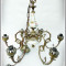 CANDELABRU FOARTE MARE ?I VECHI CU 6 LUMINI, DIN POR?ELAN ?I BRONZ MASIV - 7 KG!