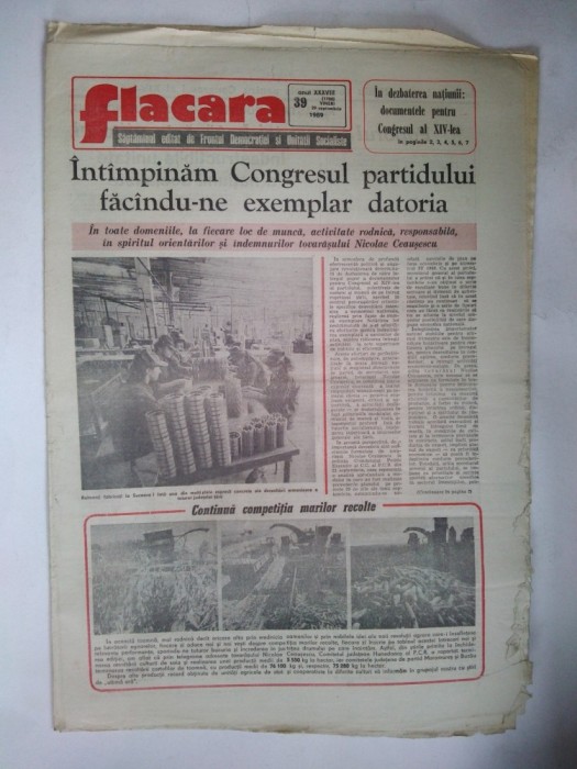 Ziarul FLACARA - vineri, 29 septembrie 1989