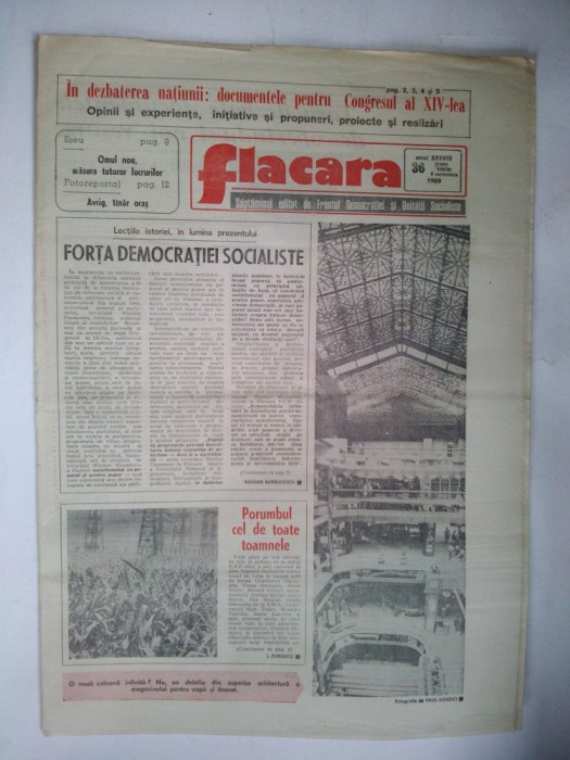 Ziarul FLACARA - vineri, 8 septembrie 1989