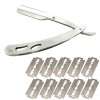 Brici profesional pentru barbierit cu 10 lame incluse