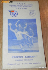 CAIET PROGRAM TROFEUL CARPATI EDITIA A XIX-A- 1980- - HANDBAL MASCULIN foto