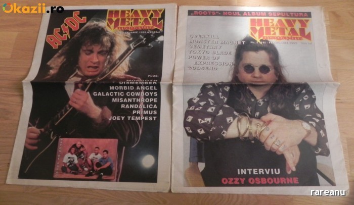 LOT 3 NUMERE HEAVY METAL MAGAZINE - 1, 2 / 1996, 3/1997 foto mare LOT 3 NUMERE HEAVY METAL MAGAZINE - 1, 2 / 1996, 3/1997 foto mare
