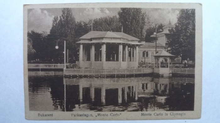 8- BUCURESTI - CISMIGIU MONTE CARLO - SEPIA - EDITURA GERMANA - INCEPUT DE 1900