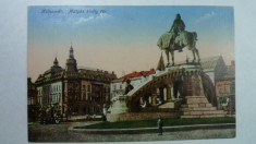 CLUJ - STATUIA MATEI CORVIN - PERIOADA INTERBELICA foto