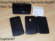 Husa Piele Ecologica Tip Carte Alcatel One Touch Pixi Negru foto