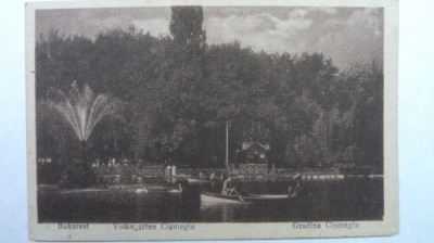 6 - BUCURESTI - GRADINA CISMIGIU - SEPIA - EDITURA GERMANA - INCEPUT DE 1900 foto