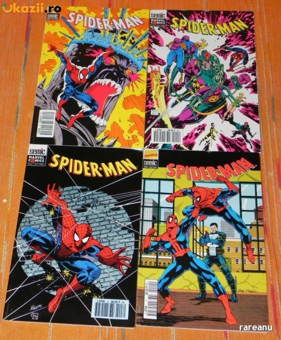 SPIDER-MAN - marvel comics 4 reviste benzi desenate franceza NR 8, 9, 10, 11 foto mare SPIDER-MAN - marvel comics 4 reviste benzi desenate franceza NR 8, 9, 10, 11 foto mare