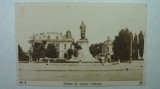 BUCURESTI - STATUIA LUI LASCAR CATARGIU -SEPIA - PERIOADA INTERBELICA, Necirculata, Fotografie