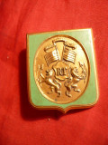 Insigna - Stema- Republica Togo , Dim.= 3x3,6 cm , metal aurit si email