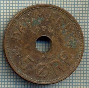 6408 MONEDA - DANEMARCA (DANMARK) - 5 ORE - ANUL 1938 -starea care se vede foto