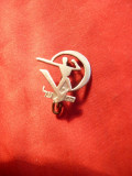 Insigna comunista veche Israel , probabil argint , h= 1,6 cm