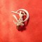 Insigna comunista veche Israel , probabil argint , h= 1,6 cm