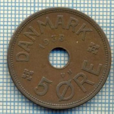 6406 MONEDA - DANEMARCA (DANMARK) - 5 ORE - ANUL 1938 -starea care se vede