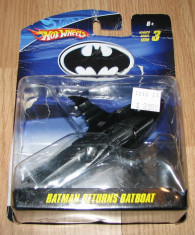 = Hotwheels Batman Batboat macheta die-cast metal = foto